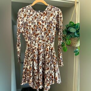 H&M Gorgeous Print Long Sleeve Dress Fall